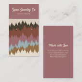 Retro Bos Oorbel Set Sieraden Visitekaartje (Voorkant / Achterkant)