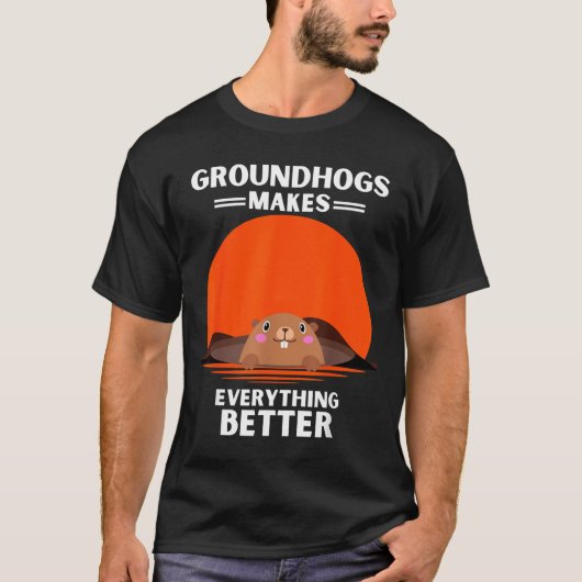 Retro bosmarmot maakt alles beter Vintage  T-shirt (Voorkant)