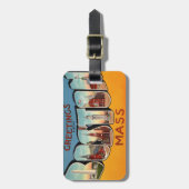 Retro Boston Bagagelabel (Voorkant verticaal)