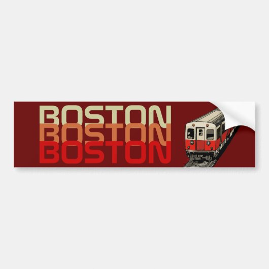 Retro Boston Bumpersticker (Voorkant)