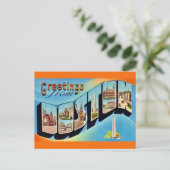 Retro Boston Groet Ansichtkaart Briefkaart (Staand voorkant)