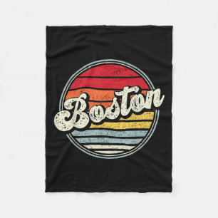 Retro Boston Home State Cool 70s Style Sunset Mann Fleece Deken