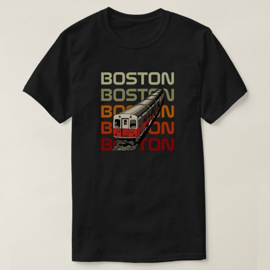 Retro Boston T-shirt (Design voorkant)