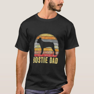 Retro Boston Terrier Dad T-shirt