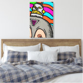 Retro Bot Canvas Afdruk (Insitu (Slaapkamer))