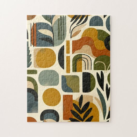 Retro Botanica Geometrica Legpuzzel (Verticaal)
