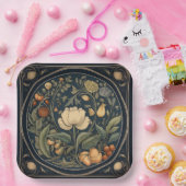 Retro Botanische Samhain / Halloween Party Borden Papieren Bordje (Feest)