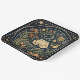 Retro Botanische Samhain / Halloween Party Borden Papieren Bordje