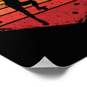 Retro bouldering-klimsteen poster (Hoek)