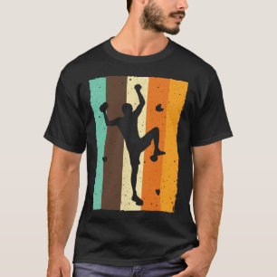 Retro Boulderontwerp voor mannen vrouwen kinderen T-shirt