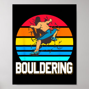 Retro Boulderwand Smash Indoor Klimscene Poster