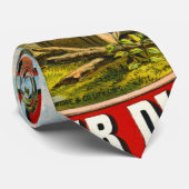 Retro Bourbon Label 1873 Stropdas (Opgerold)