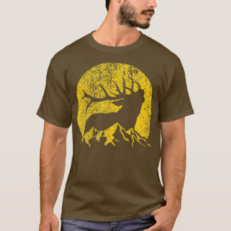 Retro Bow-jacht op Amerikaanse Elk Hunter Dad T-shirt