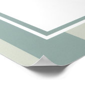 Retro Bow Tini One Martini Baby Shower Welcome Poster (Hoek)