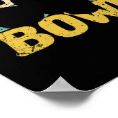 Retro Bowl Old School Bowling Ball Pins Poster (Hoek)