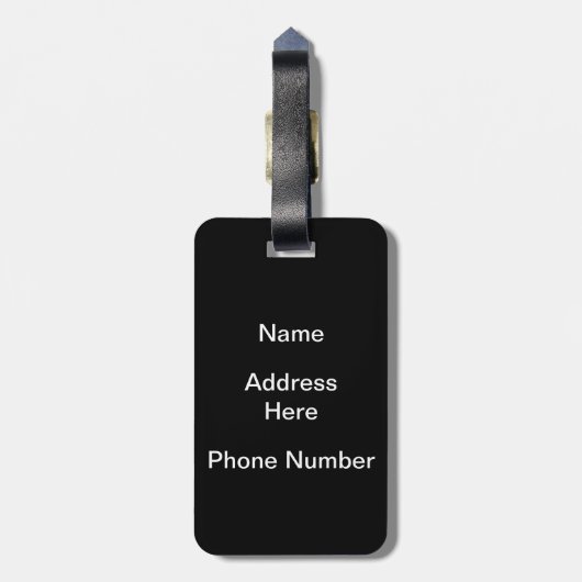 Retro BOWL-teken Bag Label Bagagelabel (Achterkant verticaal)