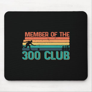 Retro Bowler Silhouet Voor Lid Van De 300 Club Muismat