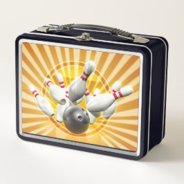 Retro Bowling-afbeelding in geel en zwart