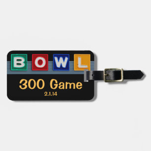 Retro Bowling Bagagelabel