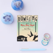  Retro Bowling Bowl Night Corporate Party Flyer (Enkel)
