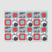 Retro Bowling Chevron Wrapping Weefselpapier Tissuepapier (Voorkant)