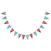 Retro Bowling Gelukkige Verjaardag Bunting Flag Ba Vlaggetjes (Alle)