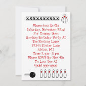 Retro Bowling Invitations à la fête à thème Retour (Devant)