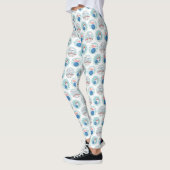 Retro Bowling Pattern Bowling Ball Pins Leggings (Links)