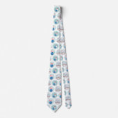 Retro Bowling Pattern Bowling Ball Pins Stropdas (Voorkant)