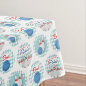 Retro Bowling Pattern Bowling Ball Pins Tafelkleed (Voorbeeld)