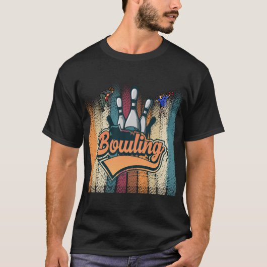 Retro Bowling Shirten  grafische T - shirts Unisex (Voorkant)