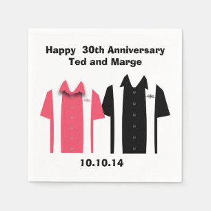 Retro Bowling Shirten Servetten