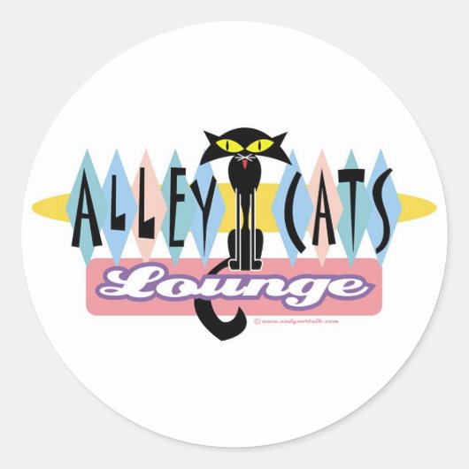 Retro Bowling Sign Sticker (Voorkant)