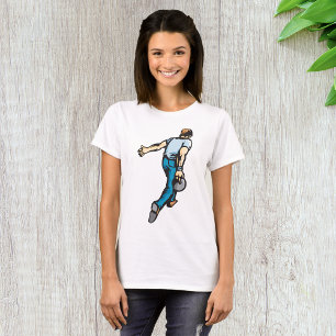 Retro Bowling Speler Werpt Bal T-shirt