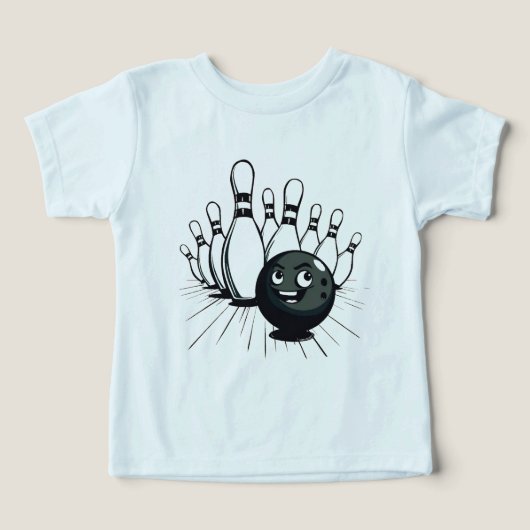 Retro Bowling T-shirt – Strike (Design voorkant)