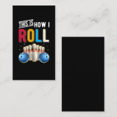 Retro Bowling Team Ball Humor Bowler Visitekaartje (Voorkant / Achterkant)