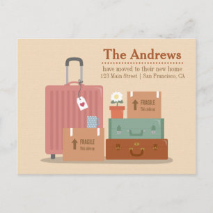 Retro Boxen en Suitcases Nieuwe berichten aan het  Aankondigingskaart