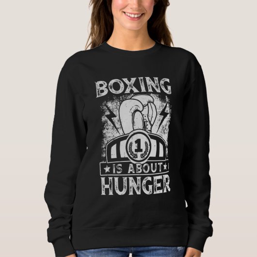 Retro Boxing Is About Hunger Boxer Boxing  Kickbox Trui (Voorkant)