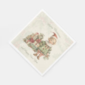 Retro  Boy Kerstcadeaus Holly Servet (Hoek)