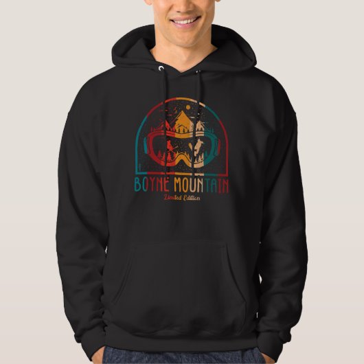 Retro Boyne Mountain Ski Hoodie (Voorkant)