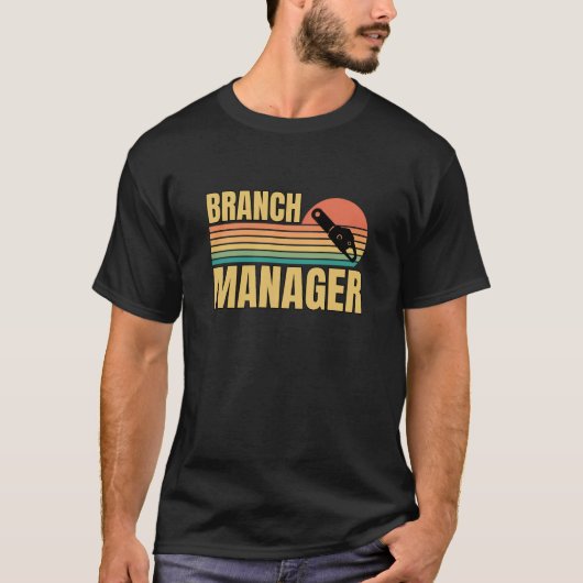 Retro  Branch Manager houtsnoter T-shirt (Voorkant)