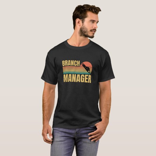 Retro  Branch Manager houtsnoter T-shirt (Voorkant volledig)