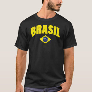 Retro Brasil Braziliaanse vlag T-shirt