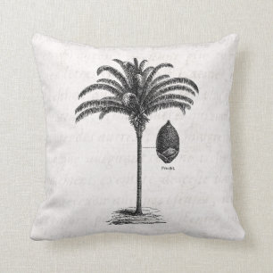 Retro Braziliaanse palm Sjabloon palmen Kussen