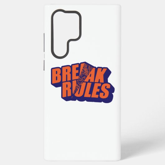 Retro "Break Rules" Motivational Samsung Galaxy Hoesje (Achterkant)
