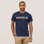 Retro Breckenridge Mountain Ski Zonsondergang T-shirt (Voorkant volledig)
