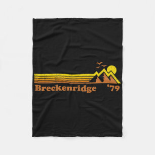 Retro Breckenridge Ski Resort Colorado Snowboard S Fleece Deken