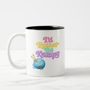Retro Breistijl Twee-Tons Koffiemok Tweekleurige Koffiemok