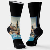 Retro Bremen Skyline Sokken (Gebogen)