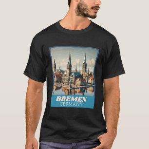 Retro Bremen Skyline T-shirt